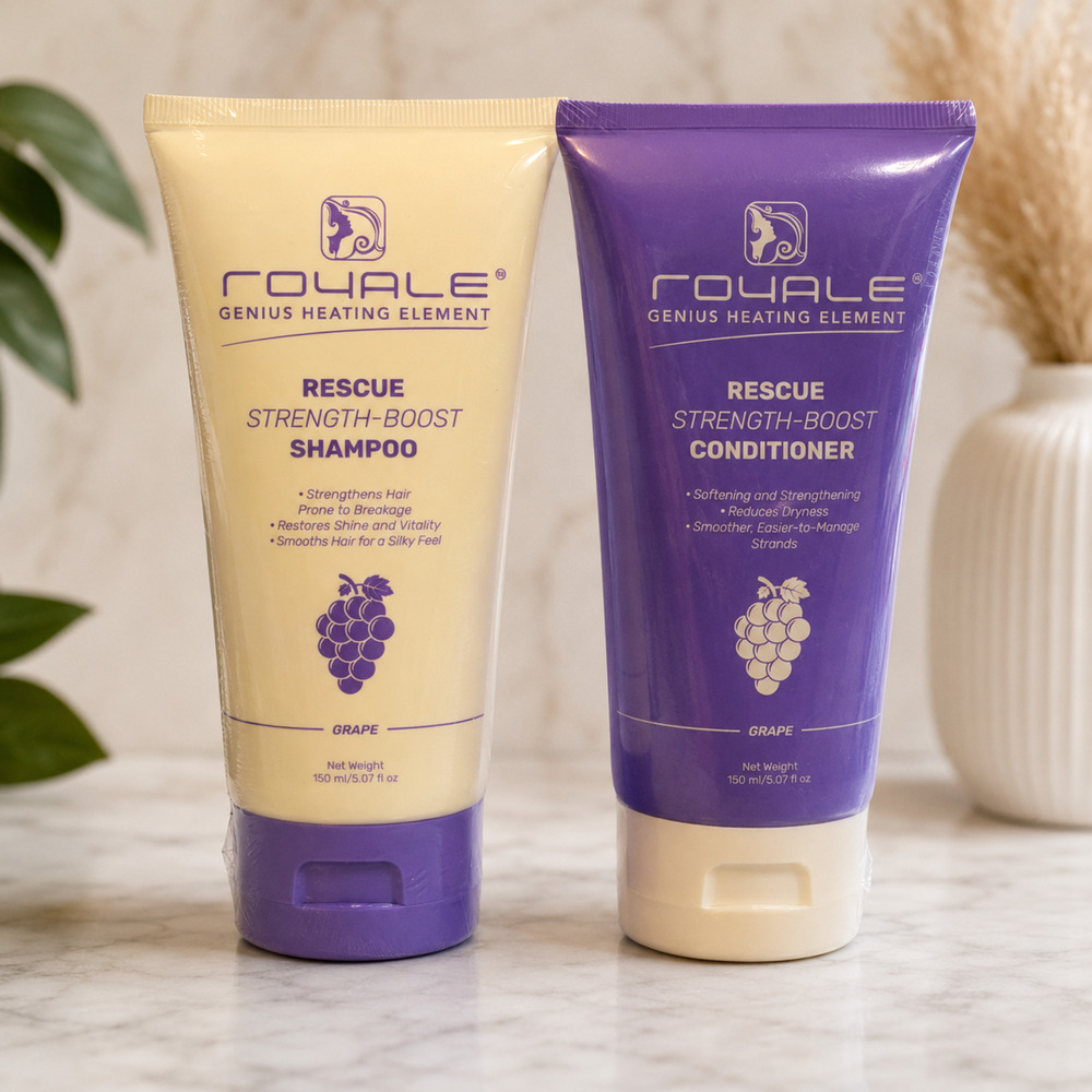 Royale Rescue Strength Boost Shampoo & Conditioner Set Grape 150ml Sealed